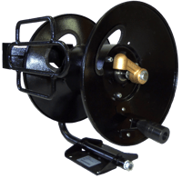 Reel-manual-black-steel-painted
